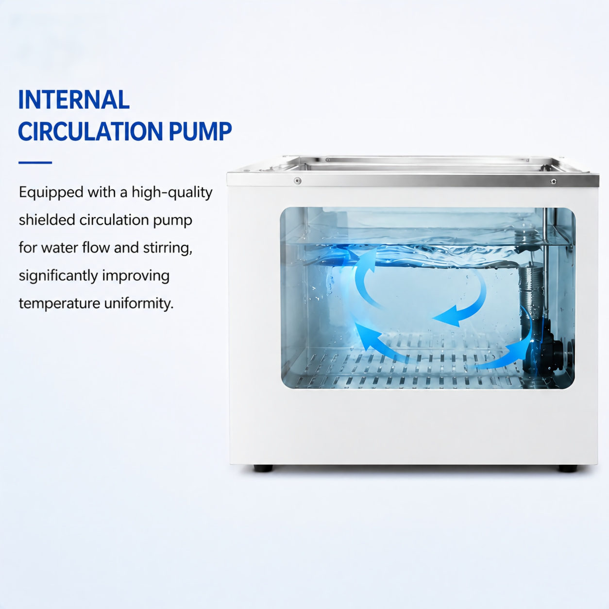 Cenlee Laboratory Circulating Water Bath Double Viewing Window 304 Stainless Steel Digital Thermostatic Bath for Sample Heating