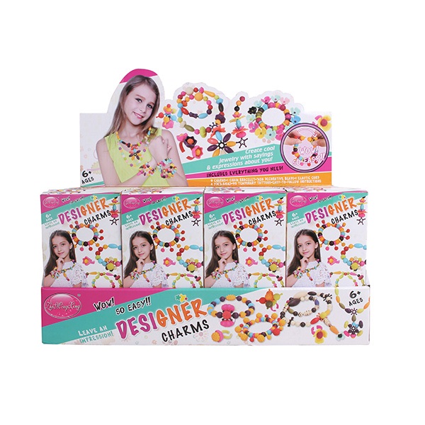 100Pcs DIY Children'S Play Jewellery Set , Little Girls Cordless Pop Bead Set