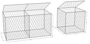 rede de arame de 3.5mmx80x100mm Gabion/caixa galvanizada 2x1x0.5Mx2.7mm de Gabion