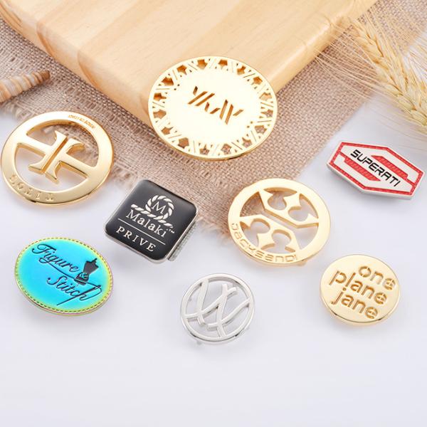 Customized Shape Metal Bag Logo Purse Tags For Handbag Private Label Accessory Bag