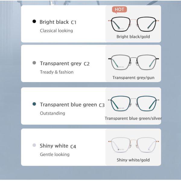 Стекла ацетата рамки титана квадратные, люди CE фасонируют стекла