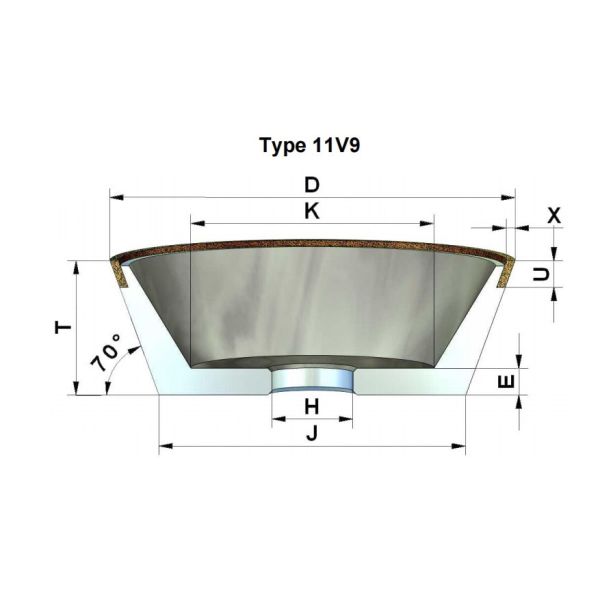 11V9 Суперабразивы с смолой алмазные/CBN колеса для инструментов и резаков