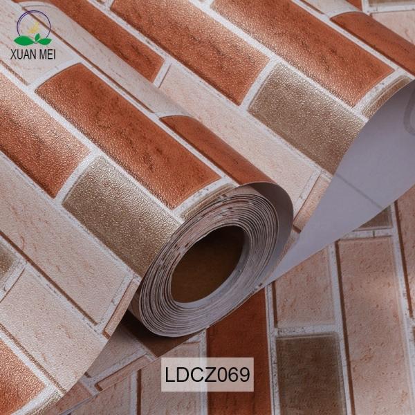 DIY 3D Brick Stone Wallpaper 3D PVC Wallpaper Sticker For Villa Hospital School