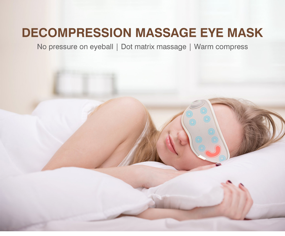 2025 Wholesale White Warm and Hot Acupuncture Electric Smart Eye Massager
