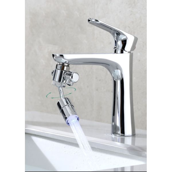 Green LED Color 720 Swivel Sink Multi-Function Faucet Aerator for Water Conservation