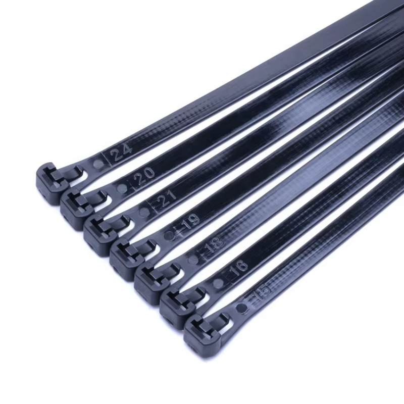 Releasable 200mm-400mm Length Nylon 66 Cable Ties Black Nylon Cable Ties