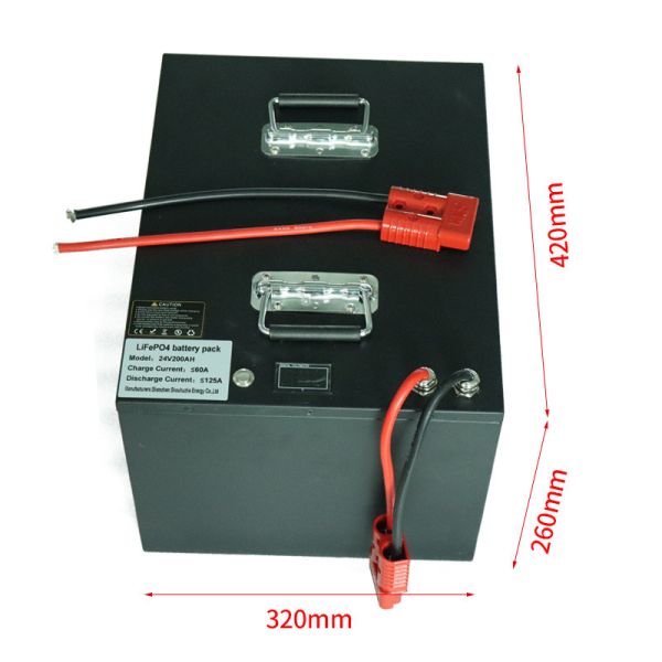 24V 200Ah LiFePO4 Lithium Iron Phosphate Battery Pack，Built-in BMS Anderson Connector for Camping Trailer Off-Grid Power， IEC62133 China Manufacturer