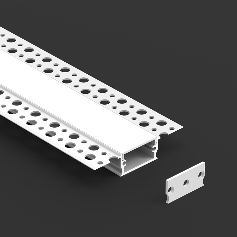 6063 Aluminum LED Profile W64.0 × H14.0mm with PCB Width up to 11.0mm for Recessed LED Strip Channel