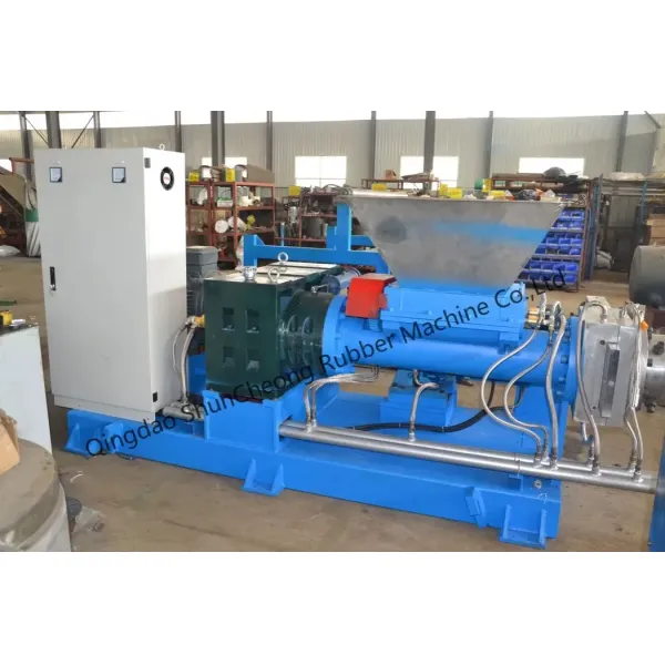 Double-heads Rubber Strainer Extruder / Force Feeding Rubber Strainer Machine with Double Head