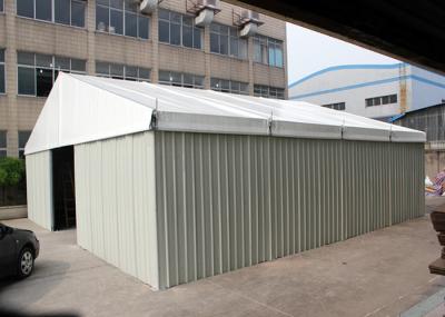 Solid Structure Steel Walls Industrial Warehouse Tent , Shutter Door Temporary Fabric Structures 