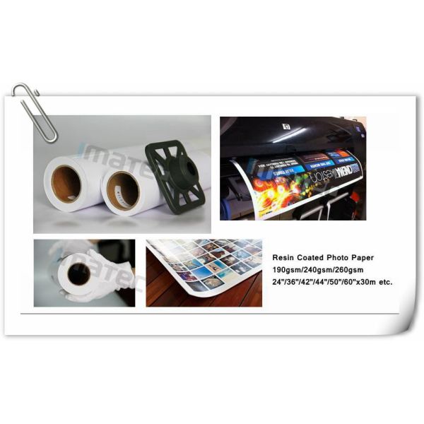 Wide Format High Glossy RC Inkjet Photo Paper Roll 260gsm , 240gsm , 270gsm