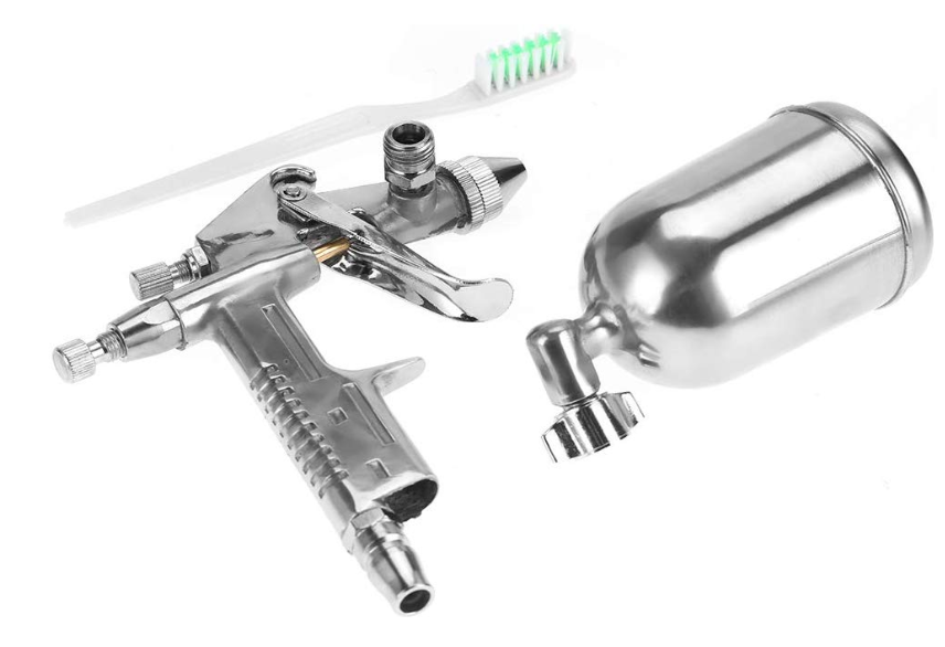 Mini Gravity Air Spray Gun, 90 Degree Swivel Cup, 0.5mm Nozzle, 200 CC Cup Capacity