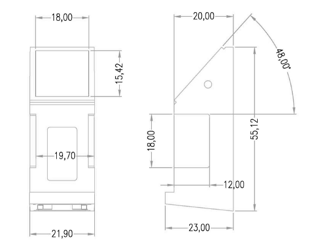 КАМА-СМ15 врезало оптически модуль отпечатка пальцев для биометрических посещаемости/управления доступом времени