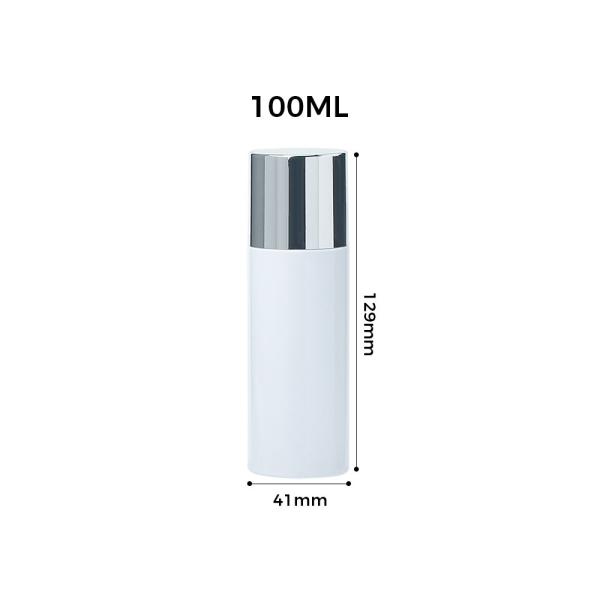 Botella cosmética PET personalizada de 100 ml-150 ml con tapa giratoria