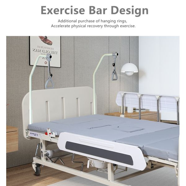 Adjustable Multifunctional Manual Hospital Bed With Rails