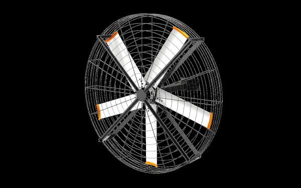2m Industrial Outdoor Wall Mount Fans Industrial Hanging Fans 6 Blades