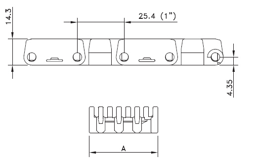 MCC1000RR RAISED RIB MODULAR BELTS NARROW 28MM 38MM 48MM MOLD TO WIDTH MTW BELTS