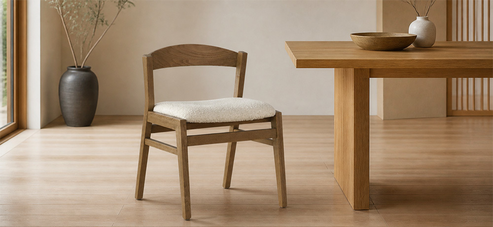 Curved Wood Back Dining Chair CYC-028