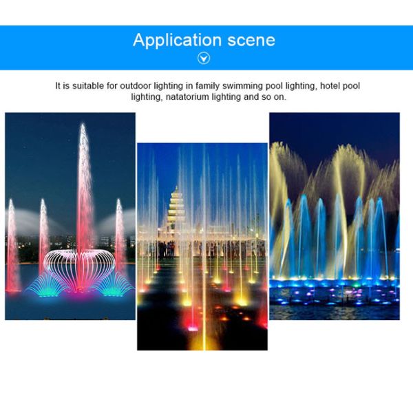 las luces inoxidables de la piscina de acero de 9W IP68 316L, control de DMX512 RGB llevaron luces de la fuente de agua