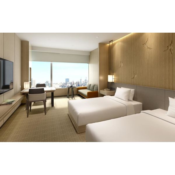 Grand Hyatt Luxury Hotel Furniture Plywood Panel Decorates Top Suites With Large Space
