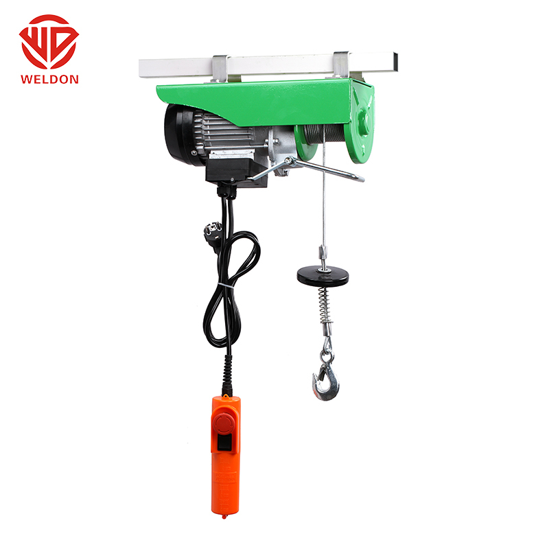 Mini 110V Electric Hoist Light Weight Wire Rope Hoist Winch 100kgs - 1200kgs For