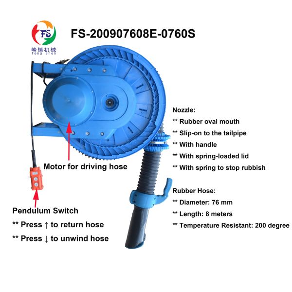 Truck Mounted Spring Hose Reel Crush Resistant Gas Extraction Recoil Hose Reel