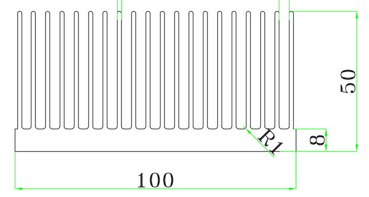 Silver Aluminium Extruded Heatsink , AL6063 T5 Heat Dissipation