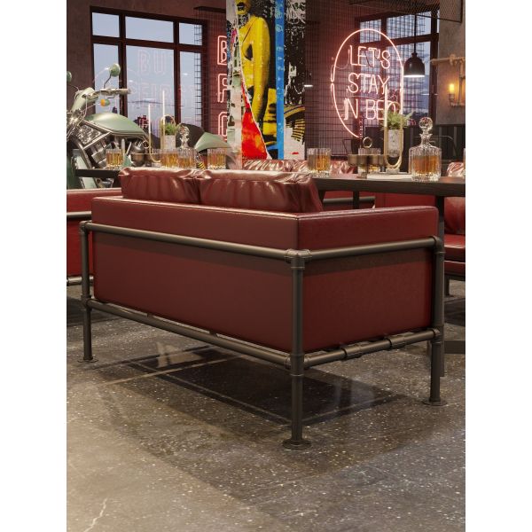 Industrial Style Metal Bar Sofa Booth Table Milk Tea Shop Barbecue Shop Cafe Chair