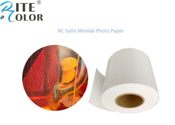RC Glossy Waterproof Photo Paper / Digital Photo Paper For Dry Minilab Printing