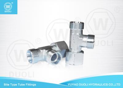 Morda o tipo que os encaixes hidráulicos da compressão do tubo correm adaptadores do T com porca do giro