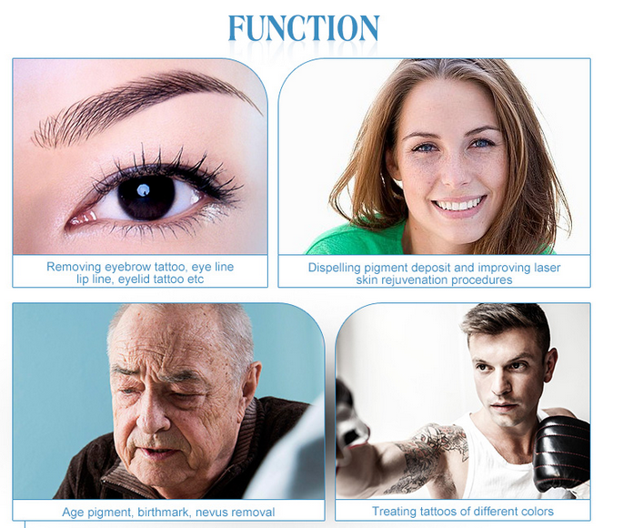 532 nm 1064 nm Wavelength Q - Switched ND Yag Laser for tattoo / eyebrow removal