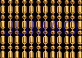 Golden Rust Proof Steel Ball Chain Curtain Convention Centers Room Divider