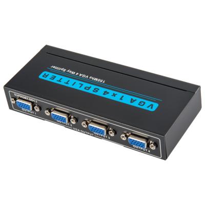 Black 1920x1200 150MHz 1x4 VGA Splitter