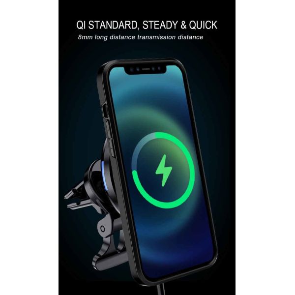 Magnetic 15W 5W Car Mount Wireless Charger Air Vent For IPhone 12