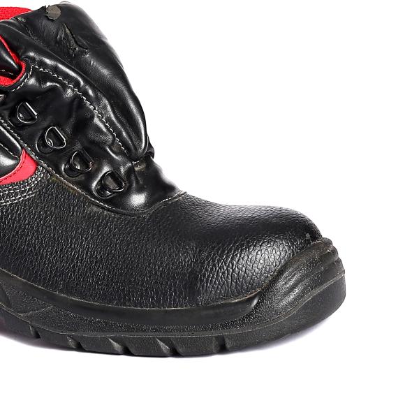 Steel Toe Plate Genuine Leather Upper Middle Cut Safety Shoes For Long Lasting Foot Protection