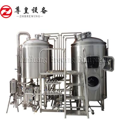 Sus304 equipamento da cerveja do ofício do Turnkey 3bbl para o controle do PLC da capacidade da cervejaria 300L