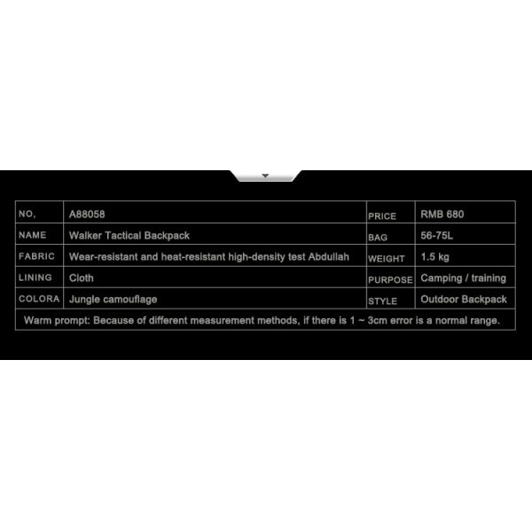 Military shoulder Bag special camouflage fabric Outdoor Backpack Thunder Tactical Pack