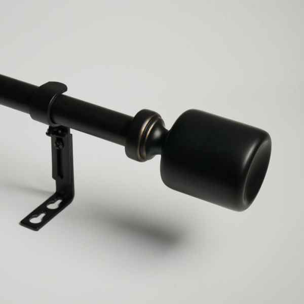 Light Weight Acrylic Diamond Black Resin Curtain Rod Finials