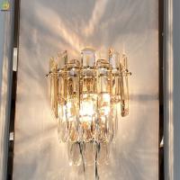 E14 Crystal Wall Light Baking Paint de galvanização moderno para a arte da casa