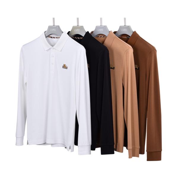 100% coton//95% 5% spandex polo pour homme chemise à manches courtes avec logo brodé sur mesure