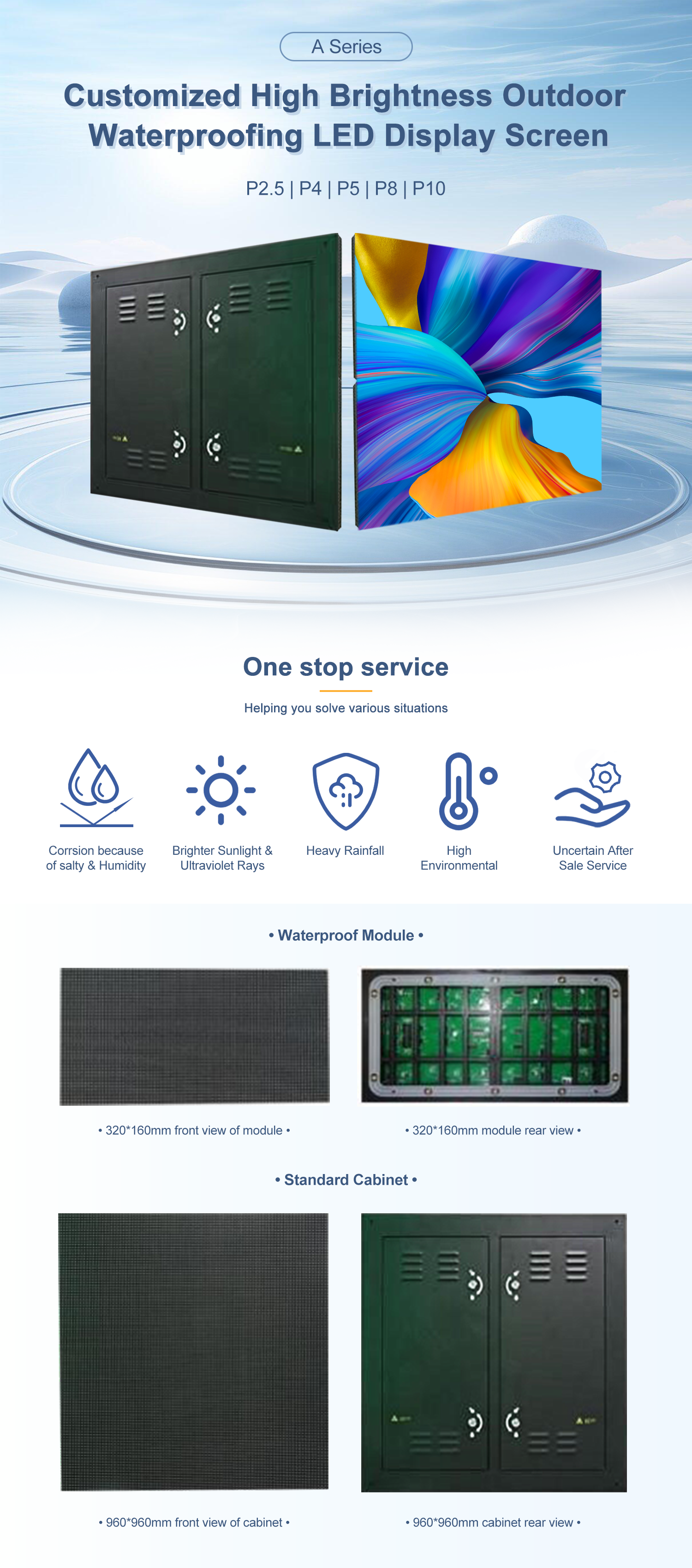 Led Advertising Billboard Screen Video Panels Fixed Wall Outdoor Led Display