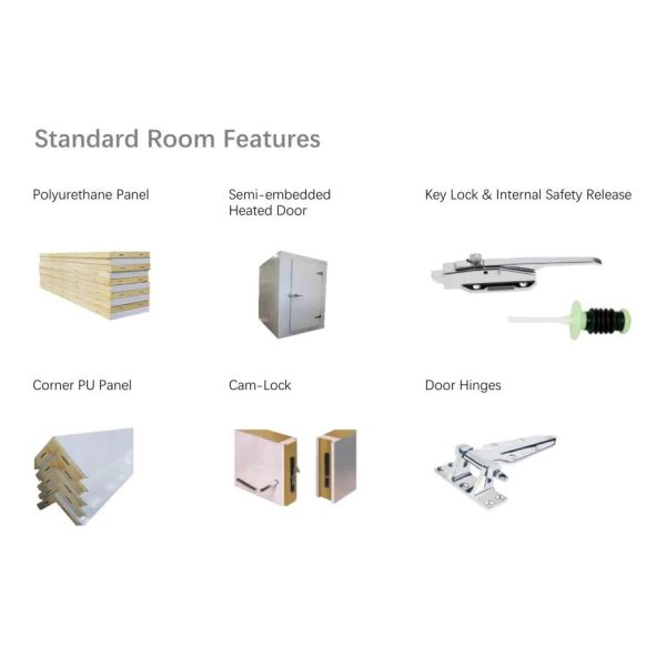 100nn PU Panel Sliding Door Cold Storage Room With Refrigeration Unit / Food Storage Cold Chamber