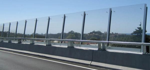 Highway Fence Safety Glass Panel , PVB Laminated Safety Glass