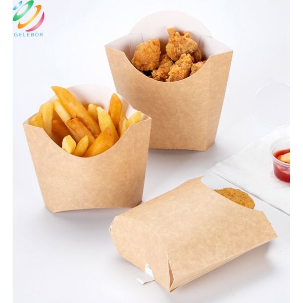 Waterproof Disposable Food Packaging Oilproof French Fries Box