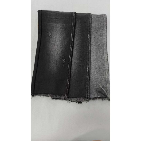 9.9oz ,76.2%Cotton  BLACK/BLACK 7+7x8/40 High quality Denim fabric  JSD3209A for fashion jeans