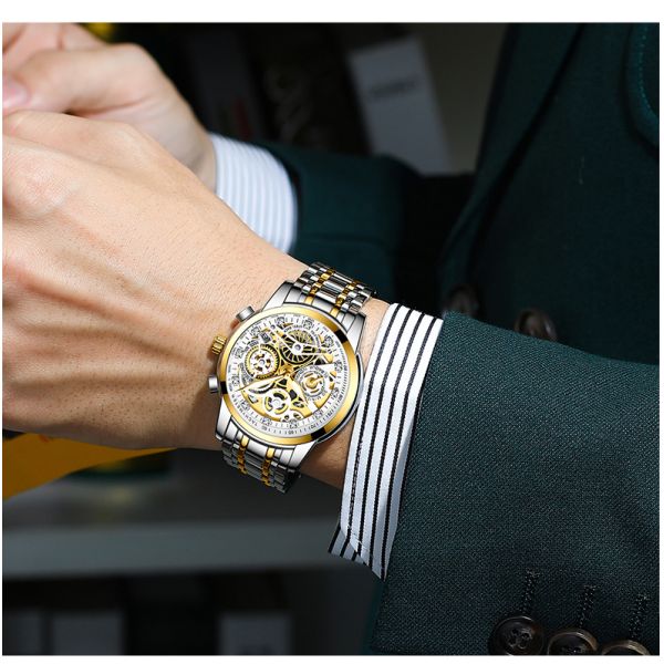 2022 дозор кварца многофункциональных нержавеющей стали моды водоустойчивых 3ATM для людей