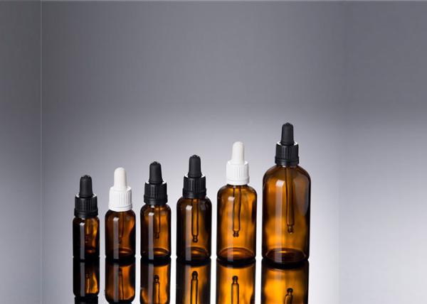 As garrafas do conta-gotas dos cosméticos 50ml Brown com sem perigo para as crianças/surrupiam o tampão da prova