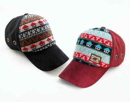 wholesale blank sport  caps with for 100% cotton black&res Fashion personalized winter sex hats56-58cm for factory china