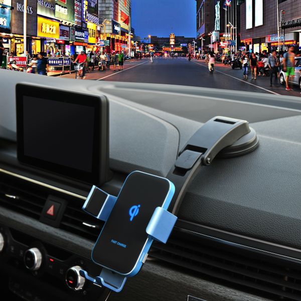 Infrared Sensing Aluminum Alloy 10W Qi Car Phone Charger