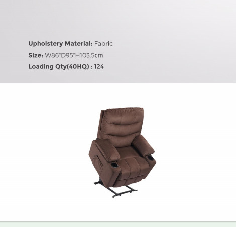 103.5CM Fashionable Adjustable Electric Recliner Leisure Fabric Furniture Elderly